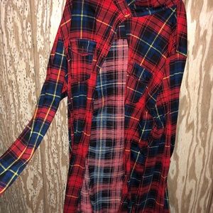 Longer flannel, thin and cozy